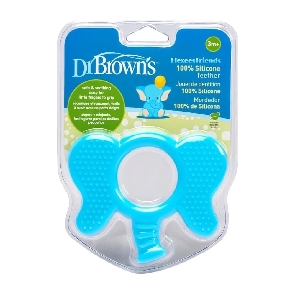 Flexees Friends Elephant Teether - Blue