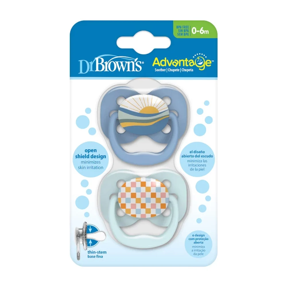 Advantage Pacifier - Stage 1, Blue, 2-Pack