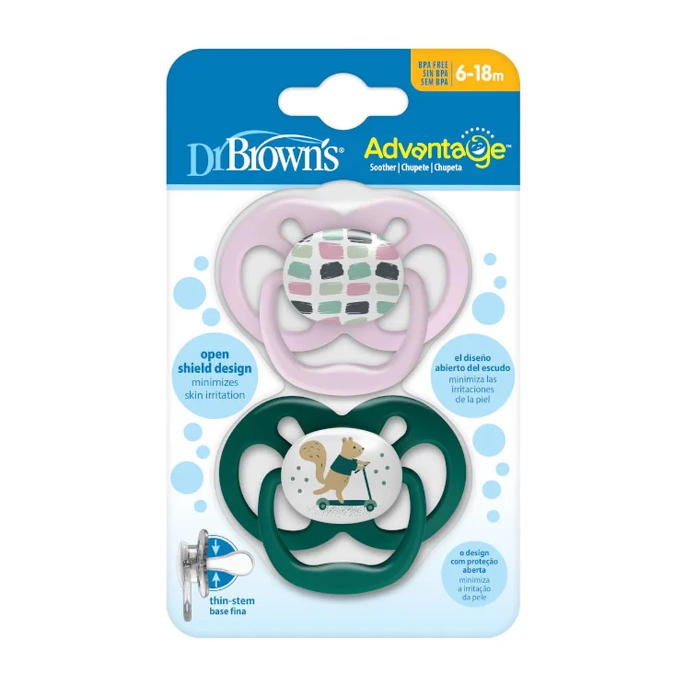 Advantage Pacifier - Stage 2, Pink, 2-Pack