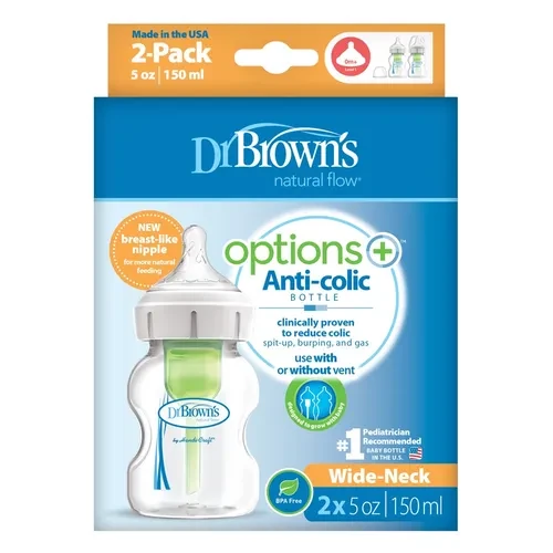 Wide Neck Options+ PP Bottle (x 2, 150 ml)