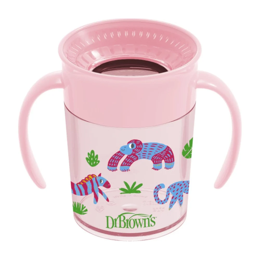 Smooth Wall Cheers 360 Cup with Handles, Pink Deco (200 ml, 6m+)