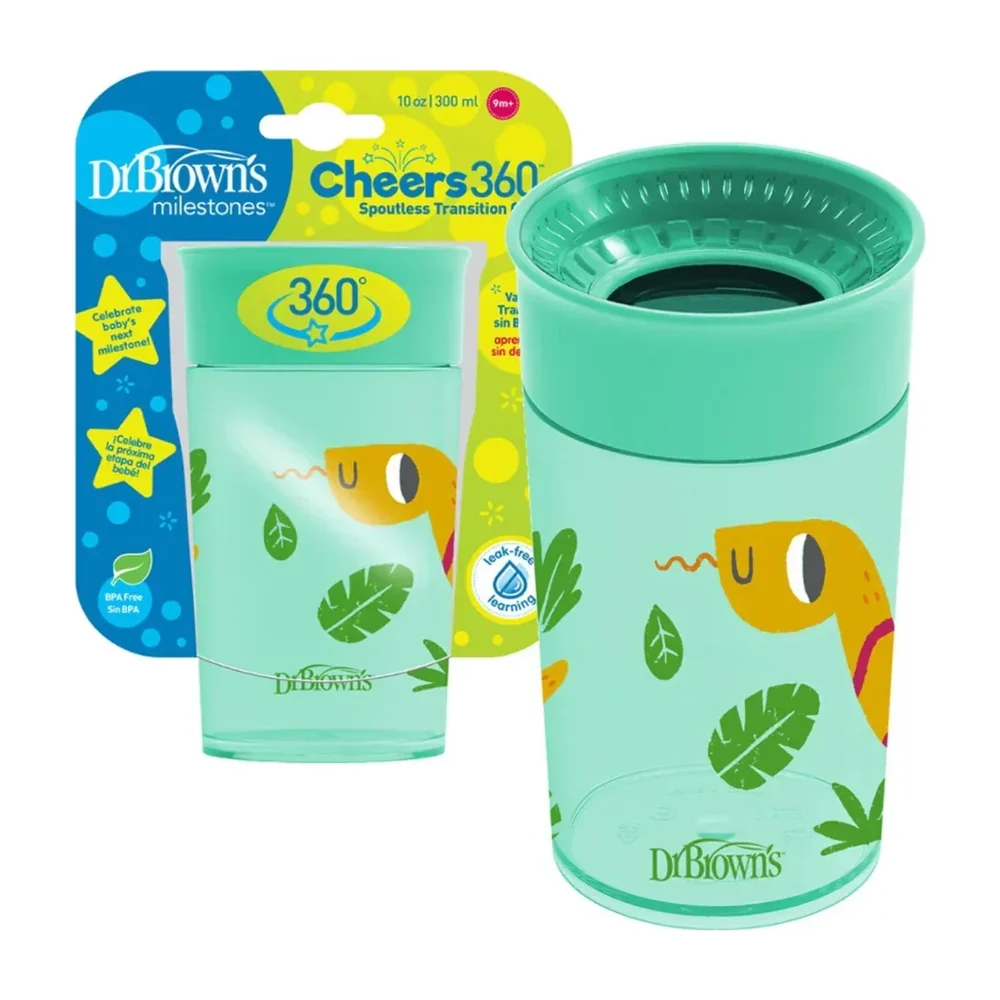 Smooth Wall Cheers 360 Cup, Green Deco (300 ml, 9m+)