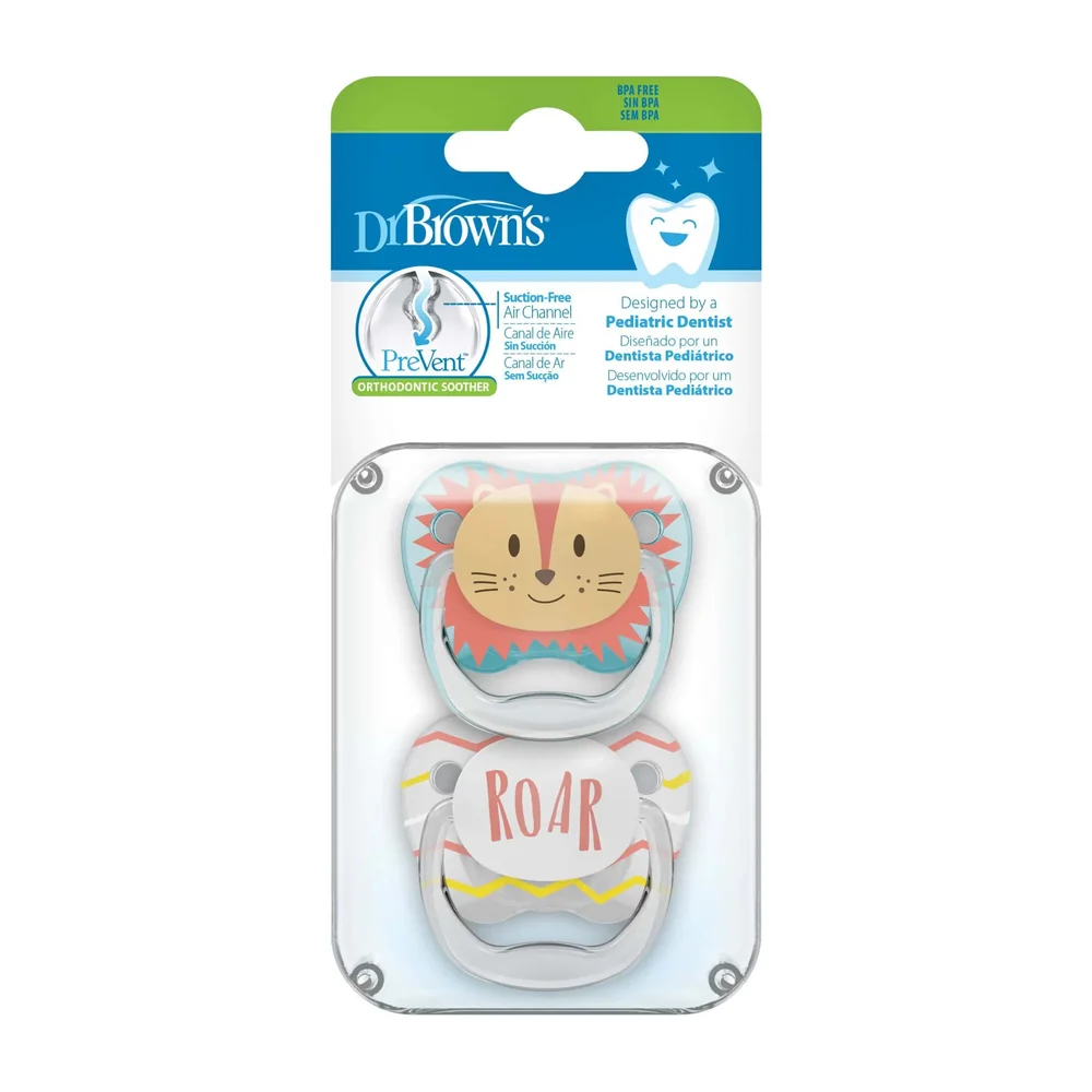 PreVent Printed Shield Soother - Stage 1, Teal & Gray, 2-Pack