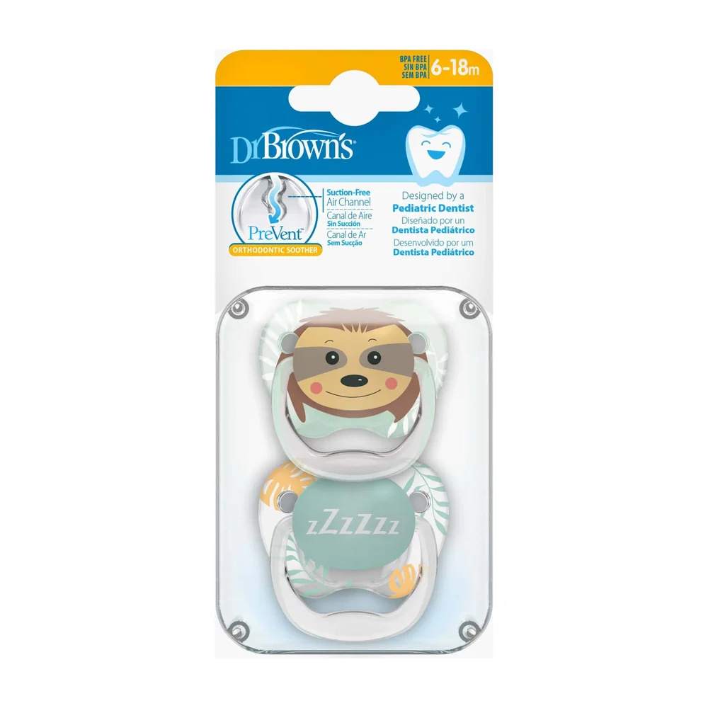 PreVent Printed Shield Soother - Stage 2, Green, 2-Pack