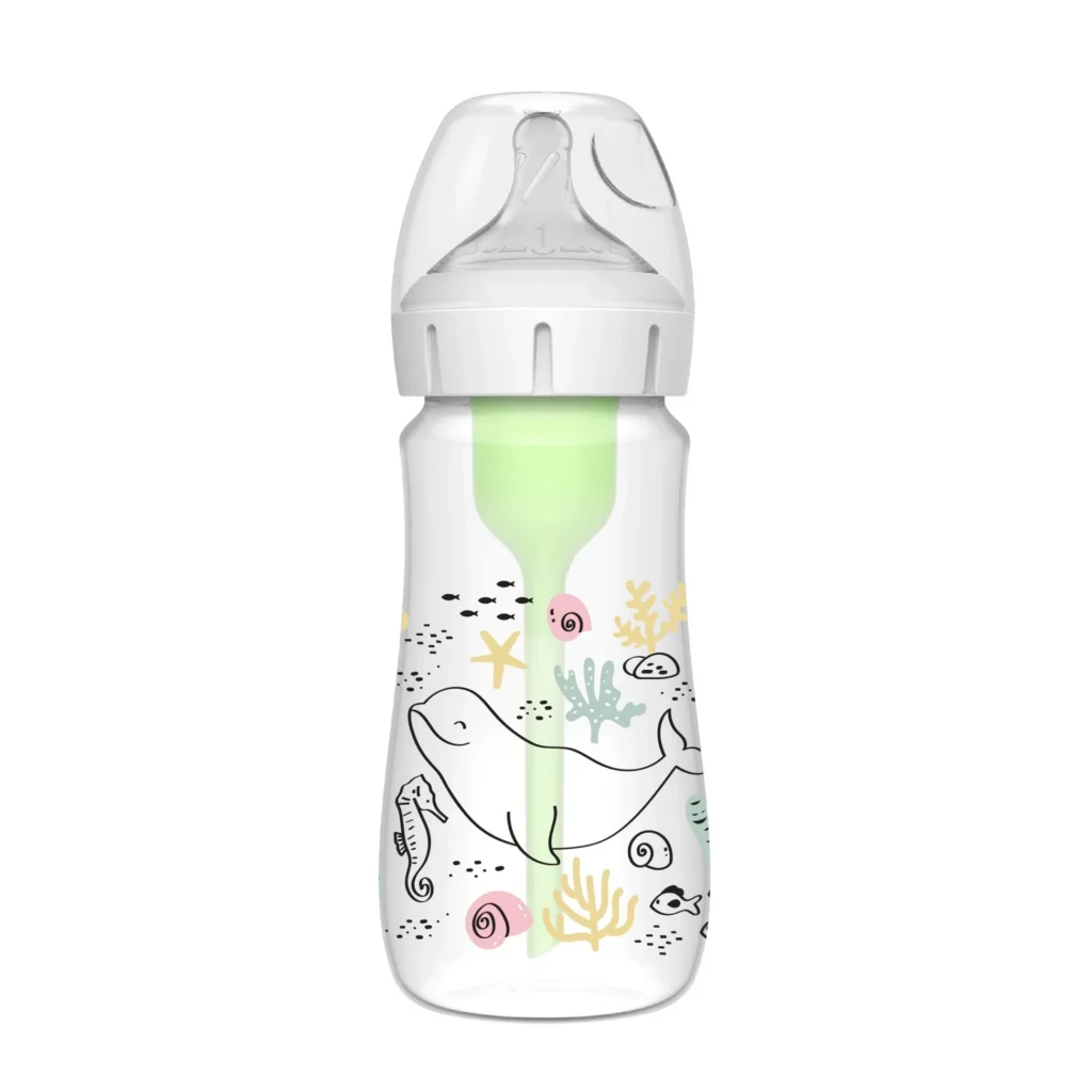 Wide Neck Options+ Ocean Whale Bottle (x 1, 270 mL)