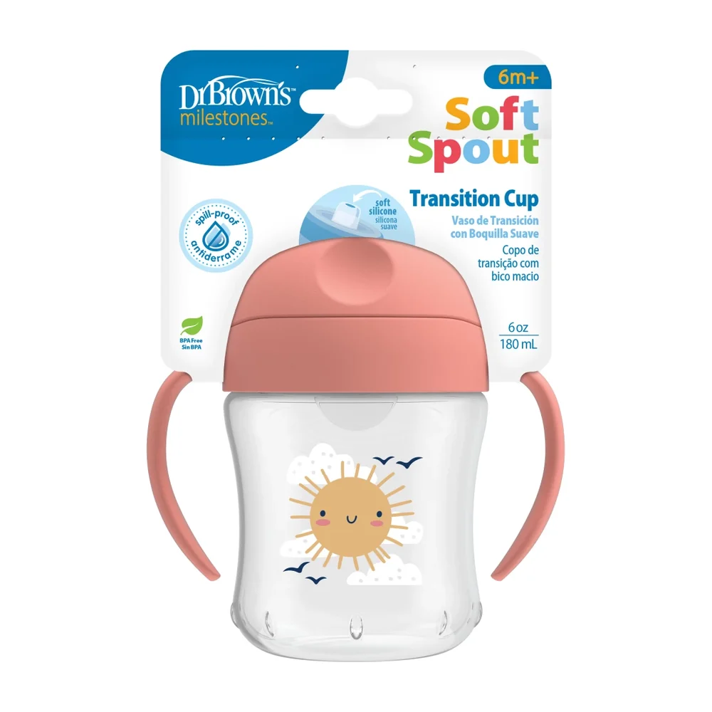 Soft-Spout Transition Cup with Handles, Sunshine (180 ml, 6m+)