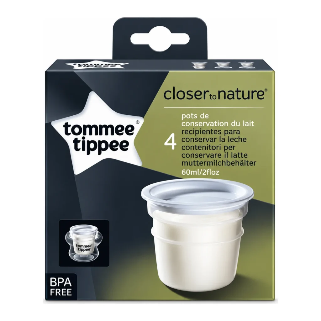Closer to Nature Milk Storage Pots (x 4, 60 ml)