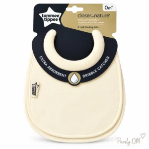 Closer to Nature Milk Feeding Bibs 0m+, Plain (x 2)