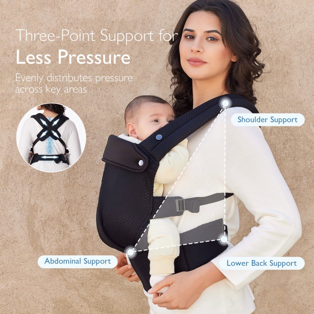 Baby Carrier (Black, 3 Months+)