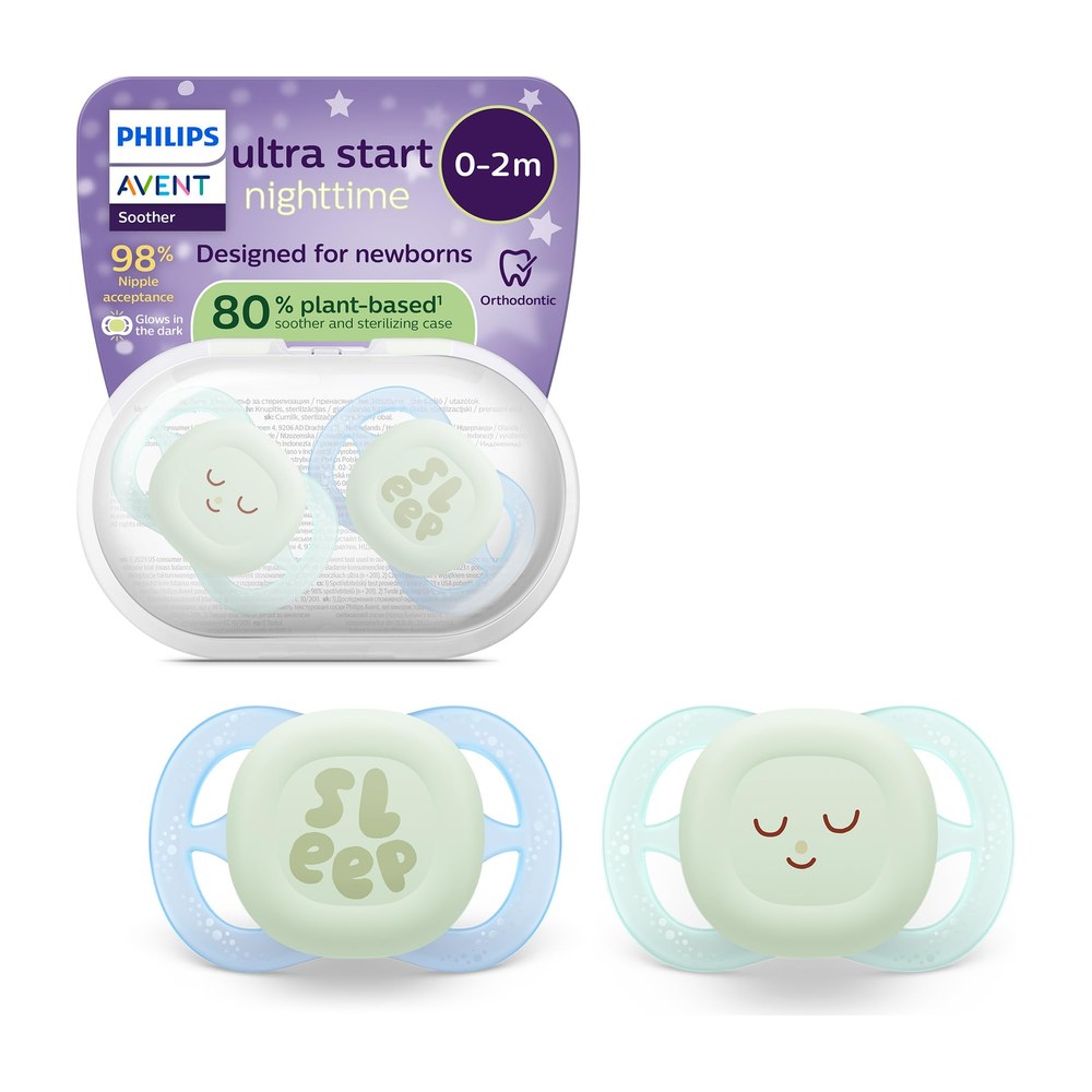 Night-Time Soother, Newborn 1 (2 pack)