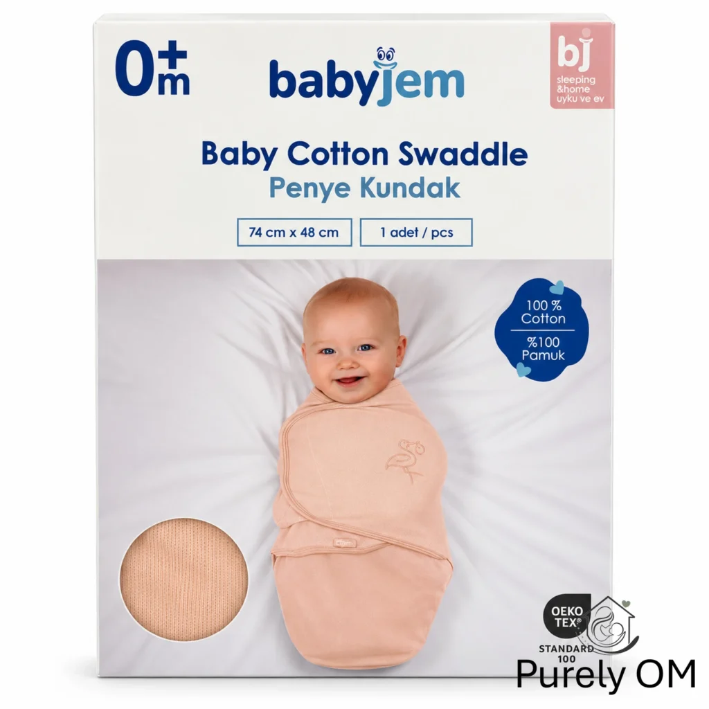 Cotton Swaddle Wrap (0m+, 74 × 48 cm)